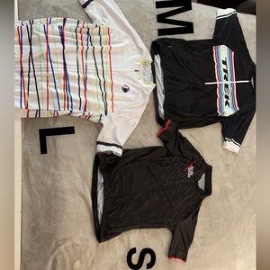 3 biking shirts